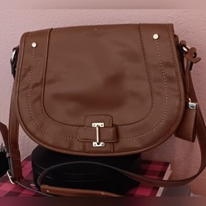 COPY - NINE WEST SHOULDER/CROSSBODY BAG. GUC. DARK TAN